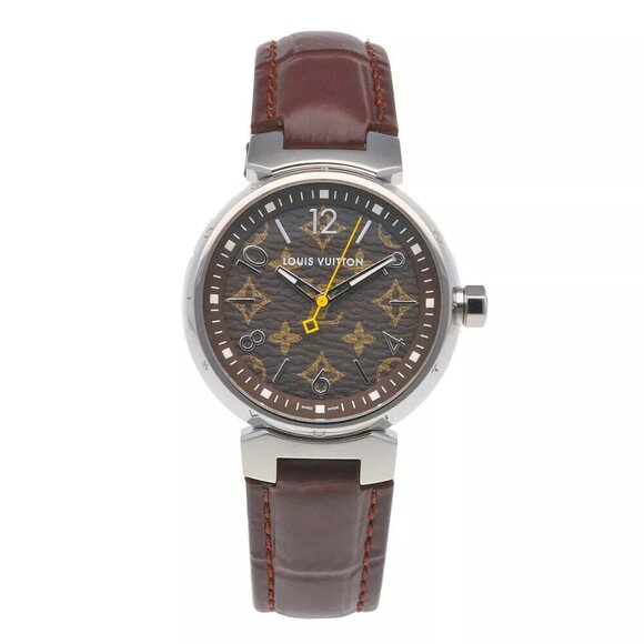 LOUIS VUITTON Tambour MM Watches QA071Z Stainless Steel Monogram used - Picture 8 of 9